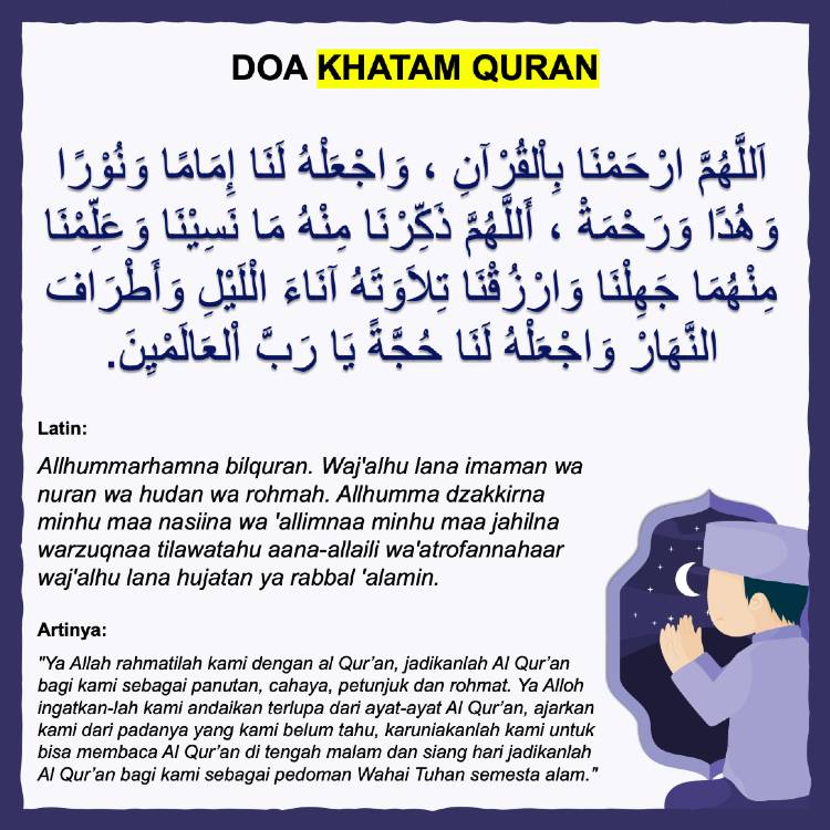 Doa khatam quran terjemahan